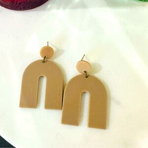 Tan earrings